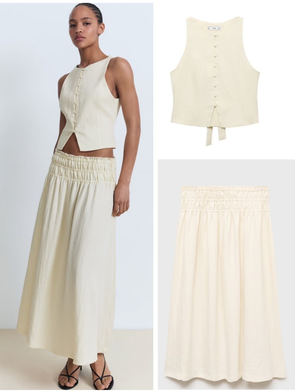MANGO Skirt/vest Set